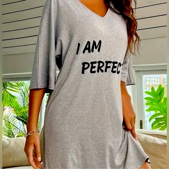 SOLD Grey Lounge Night Dress - Picture 2 of 5